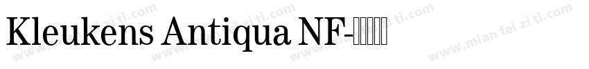 Kleukens Antiqua NF字体转换